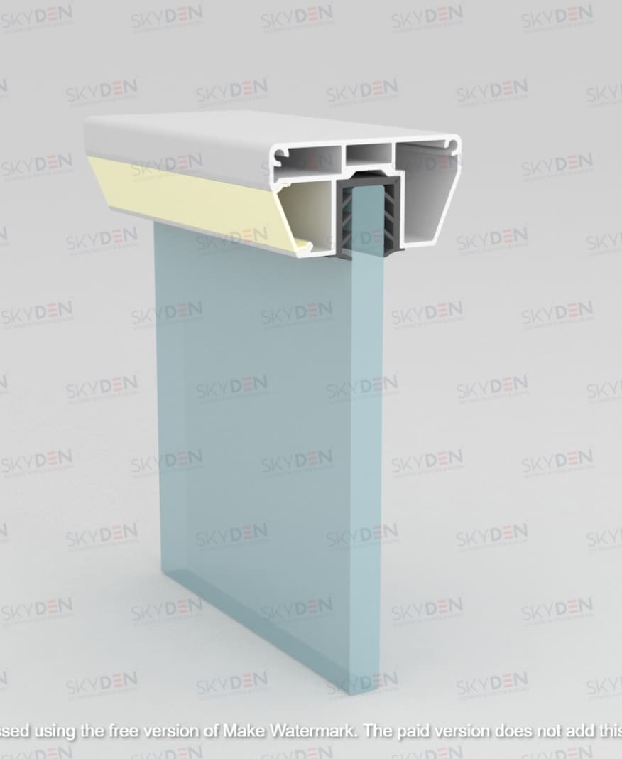 Handrail HR-13 LED Aluminum Glass Railing Handrail Profile for Balcony and Staircase, Modern Lighting Ready Design, Durable Finish, Easy Installation for Premium Projects 